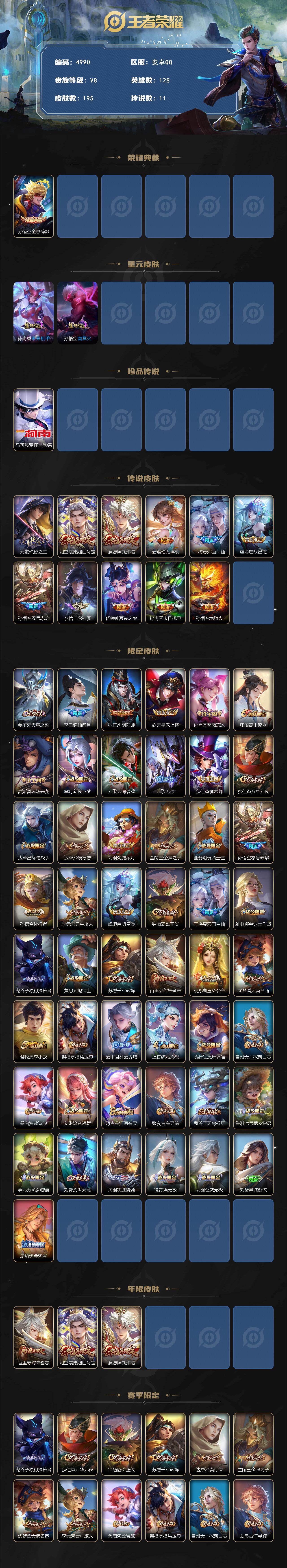 WZJZ4220598王者荣耀账号详情图2