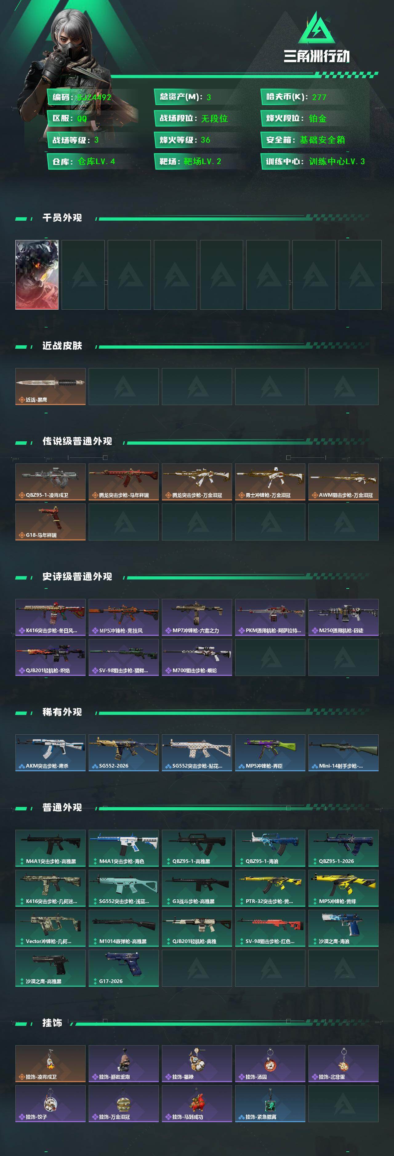 SJZCMW466640三角洲行动账号详情图2