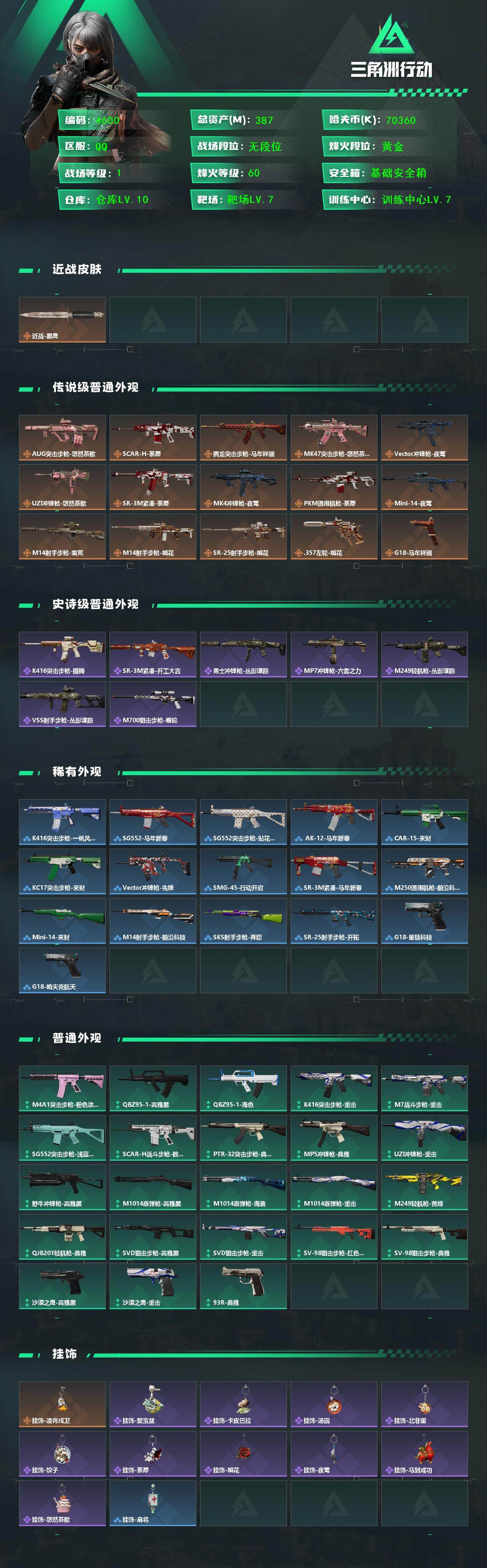 SJZQM467513三角洲行动账号详情图4 SJZQM467513三角洲行动账号详情图4