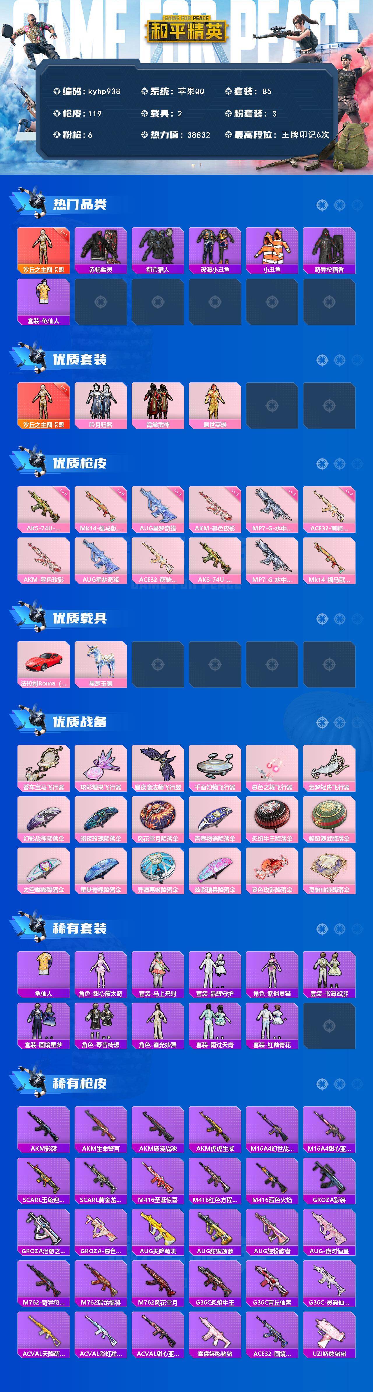 HPQM4115720和平精英账号详情图3