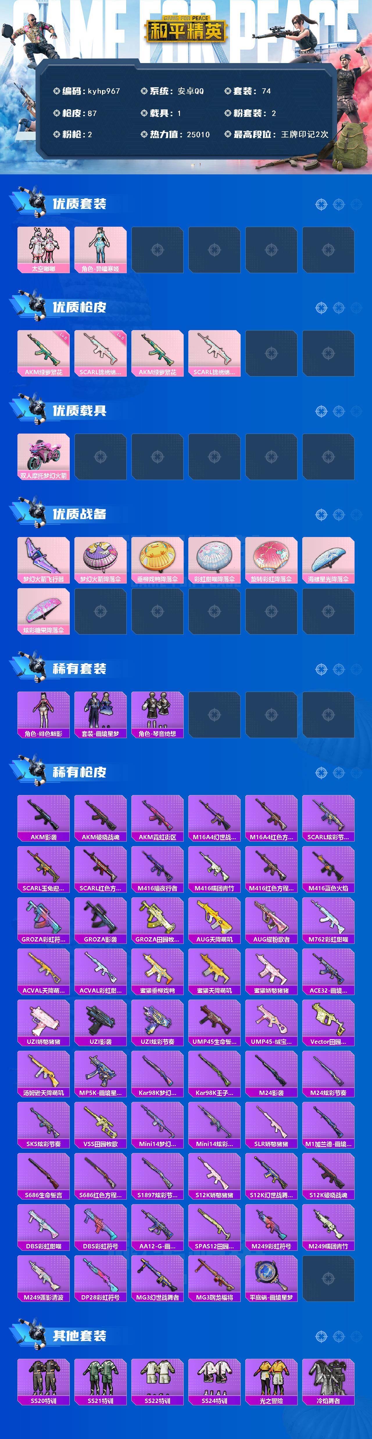 HPLX4115748和平精英账号详情图2