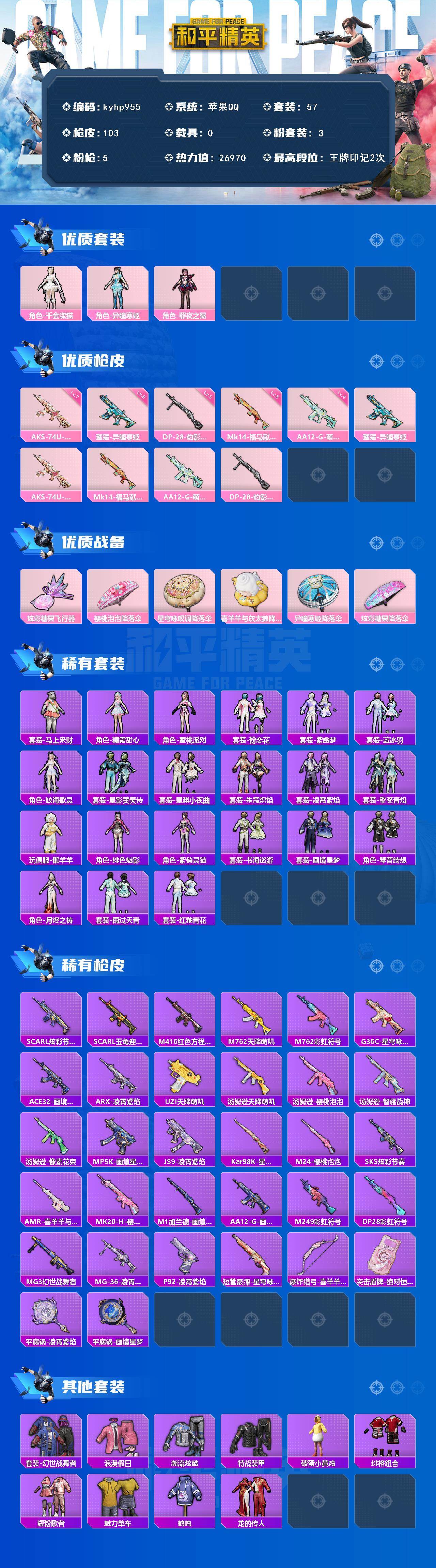 HPLX4115827和平精英账号详情图2