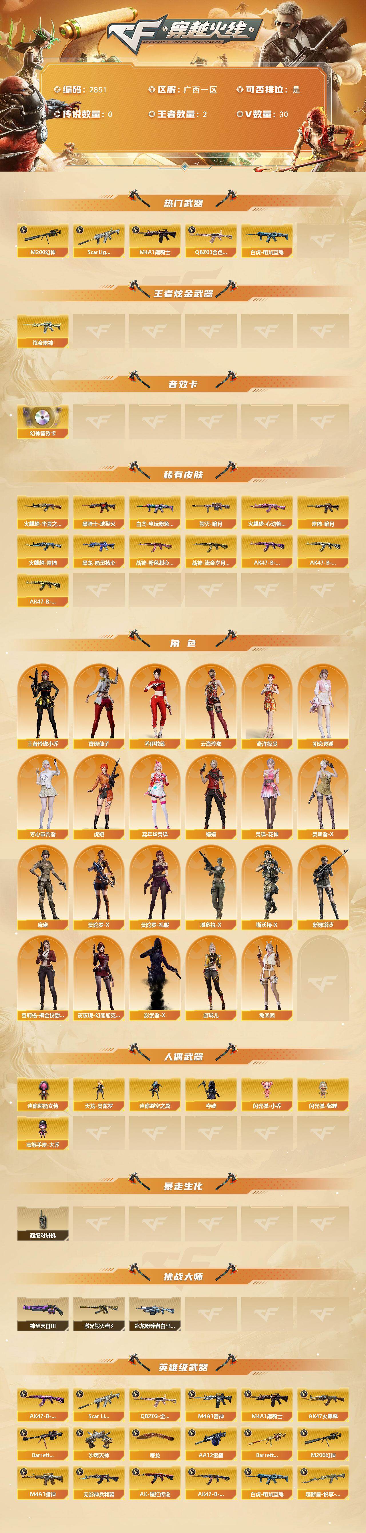 CFCMW458677穿越火线账号详情图2