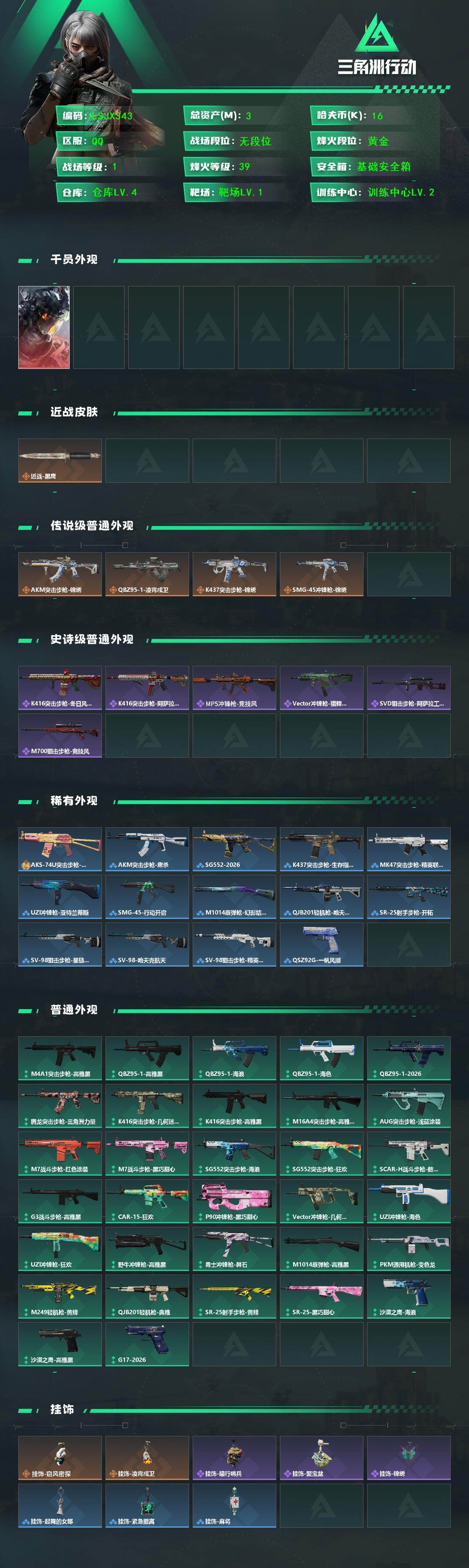 SJZCMW467785三角洲行动账号详情图3