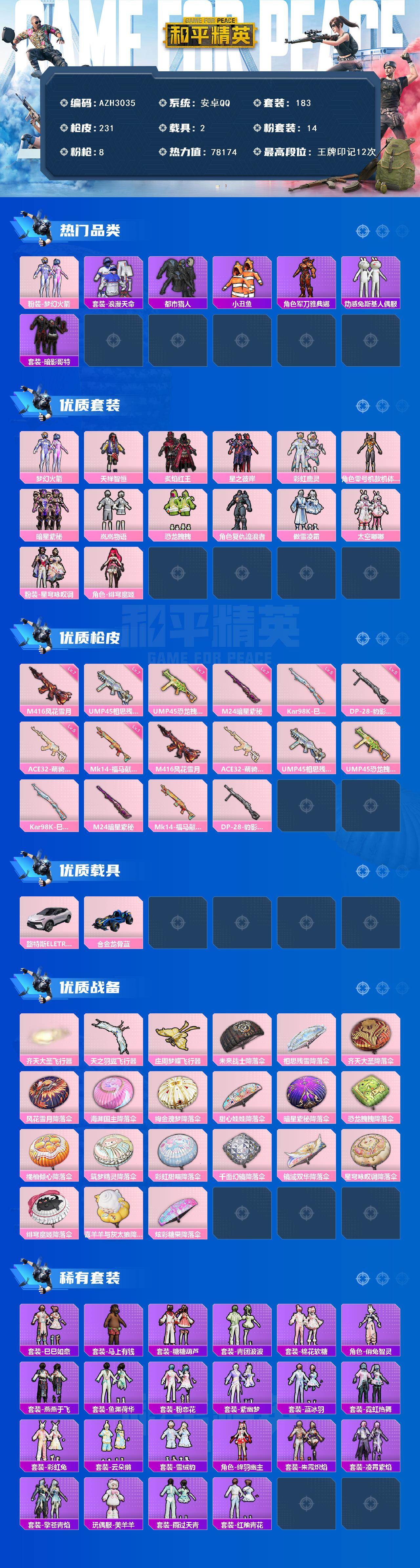 HPQM4116086和平精英账号详情图4