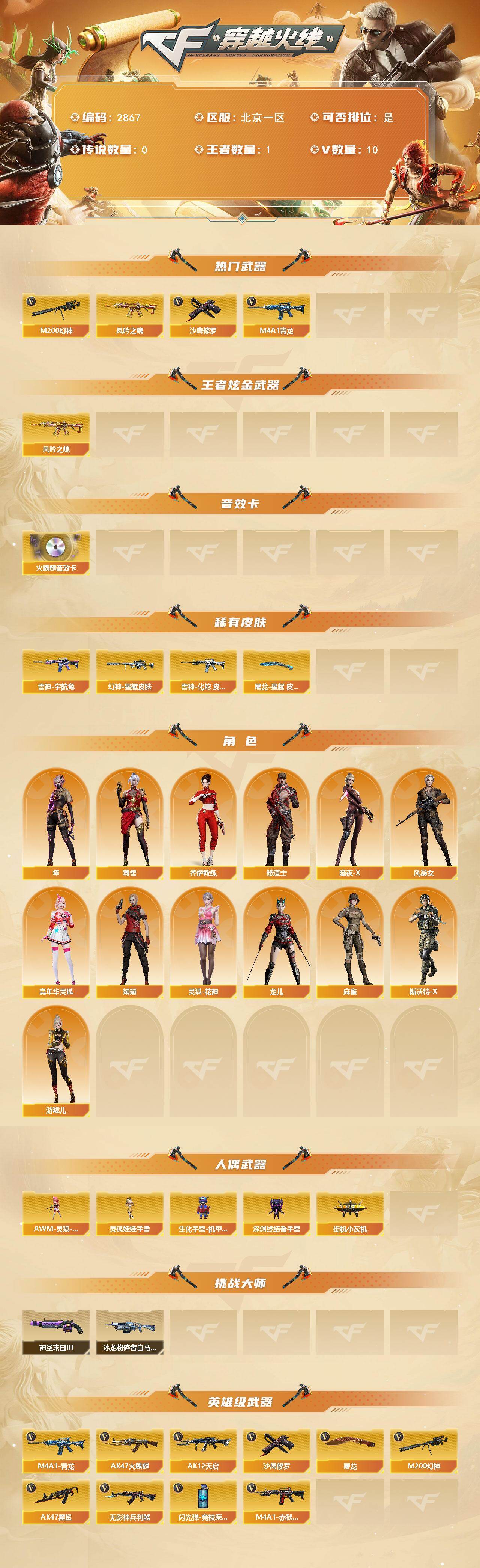 CFCMW458941穿越火线账号详情图2