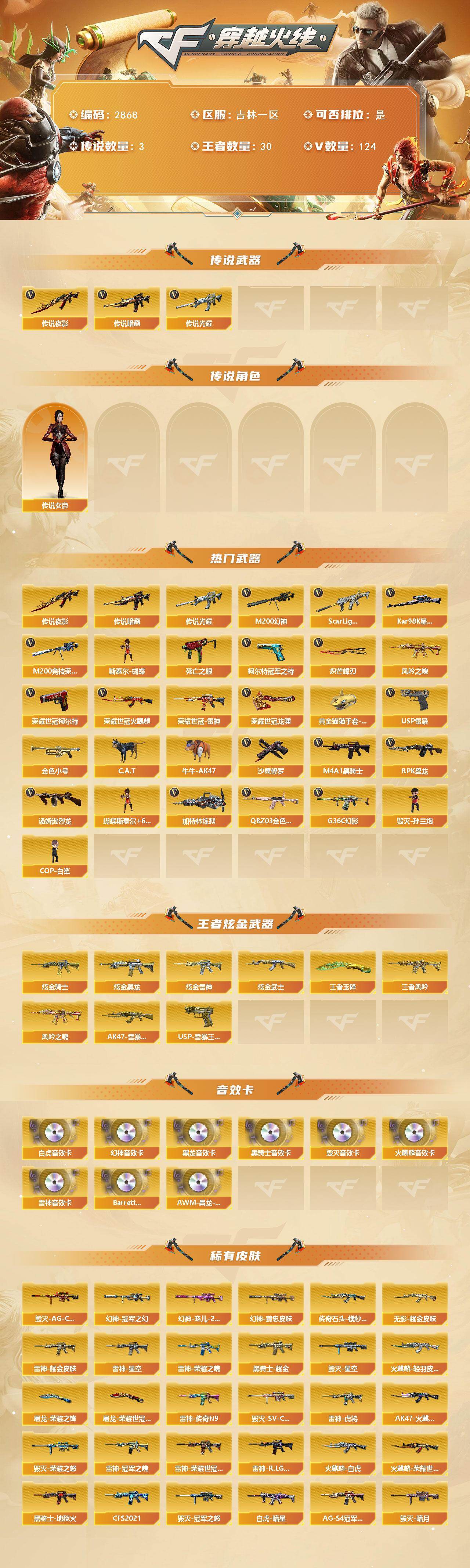 CFCMW459350穿越火线账号详情图2