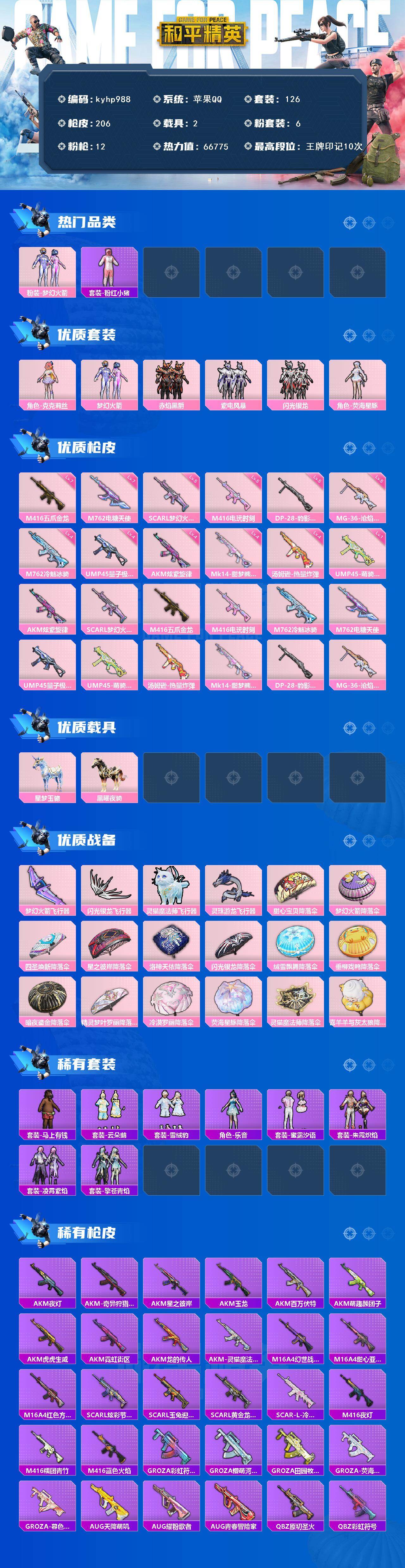 HPLX4116161和平精英账号详情图2