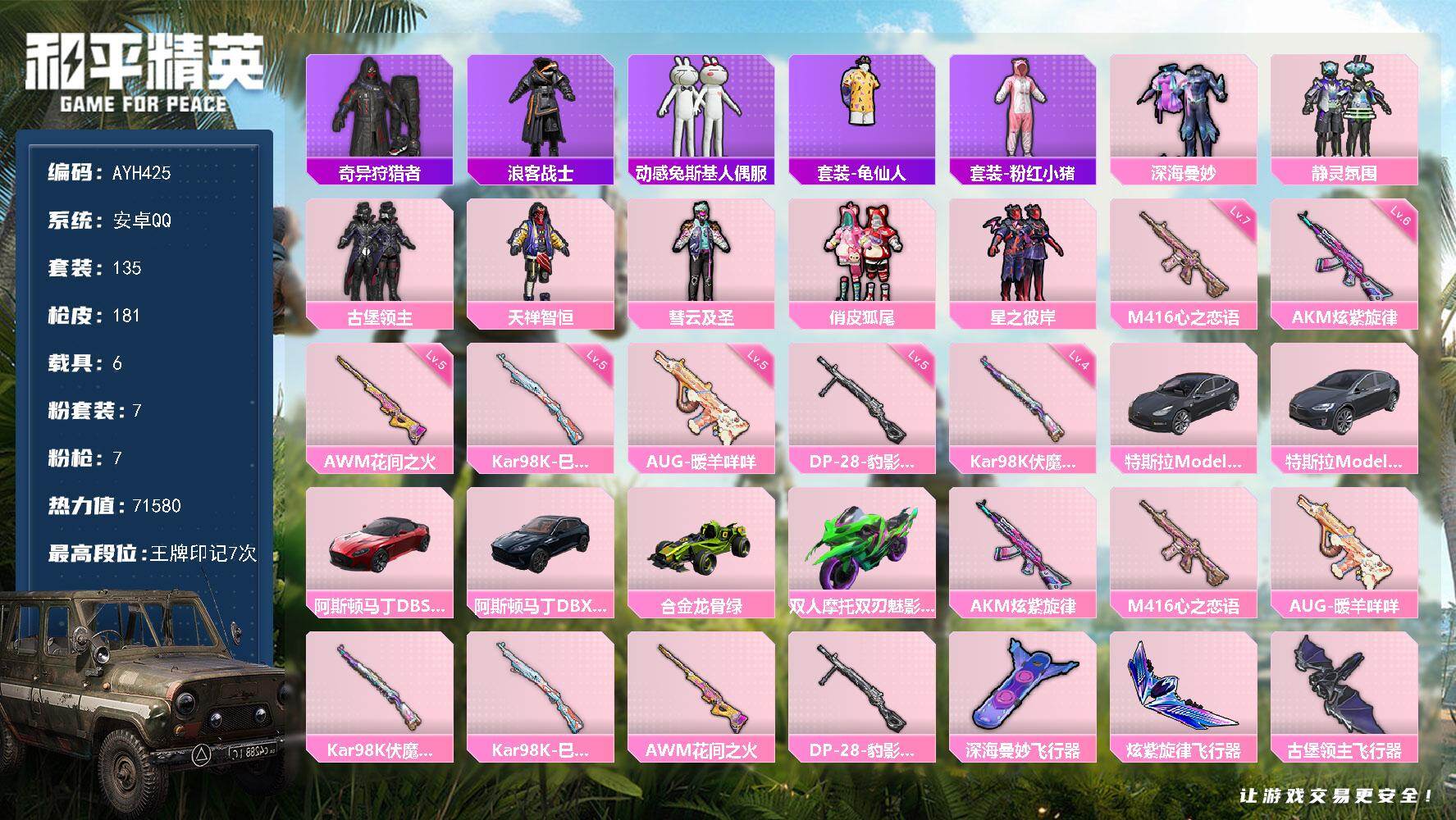 HPLX4116168和平精英账号详情图14