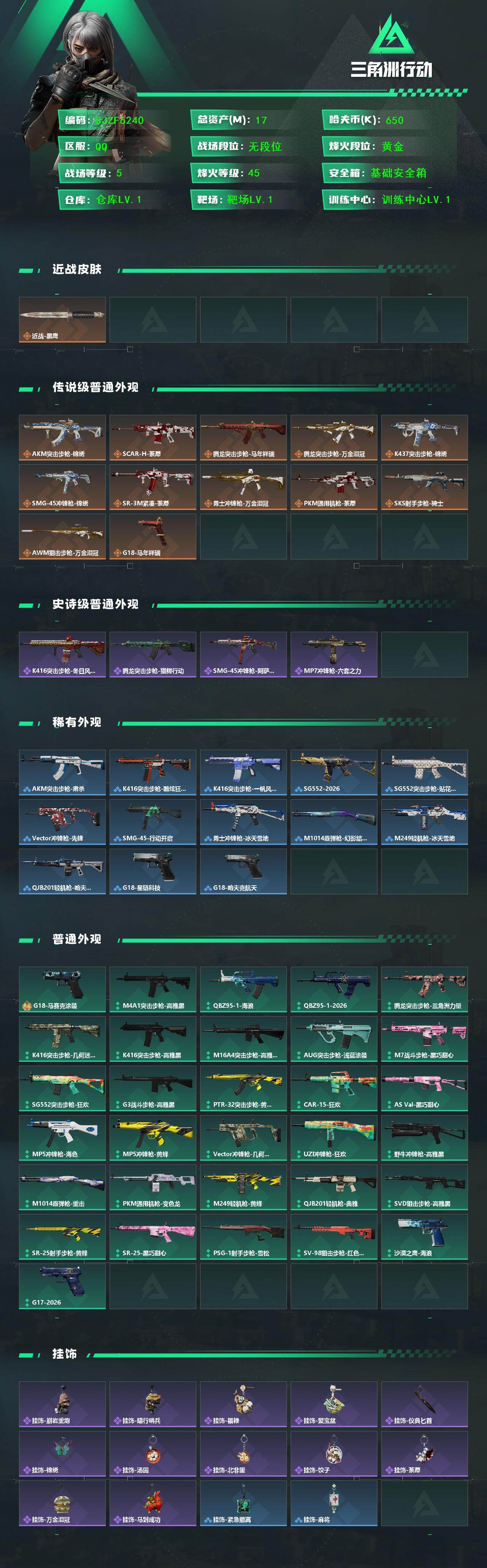 SJZEY463417三角洲行动账号详情图2