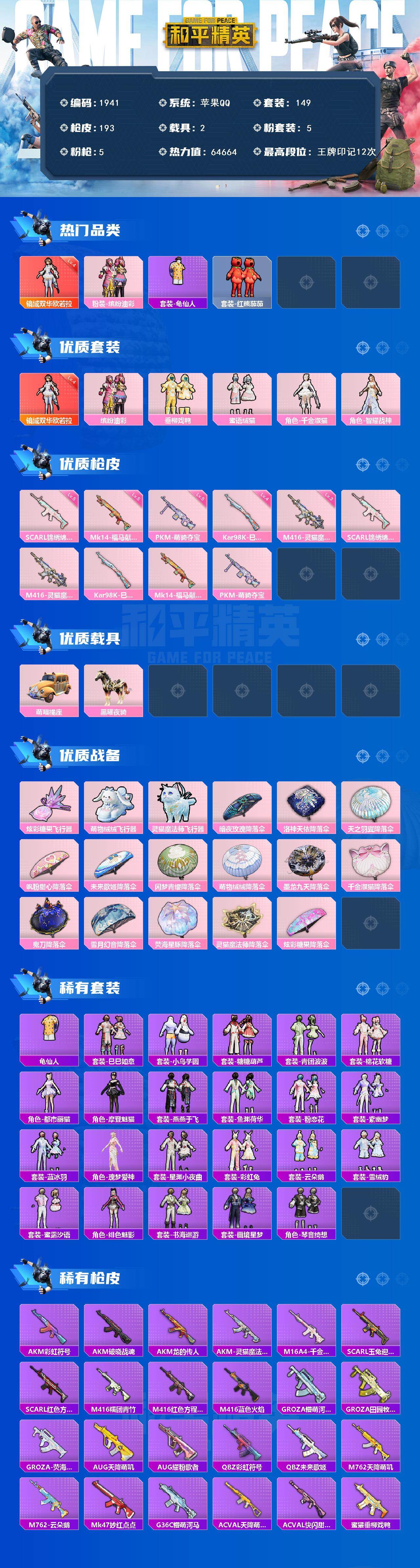 HPQM4116566和平精英账号详情图3