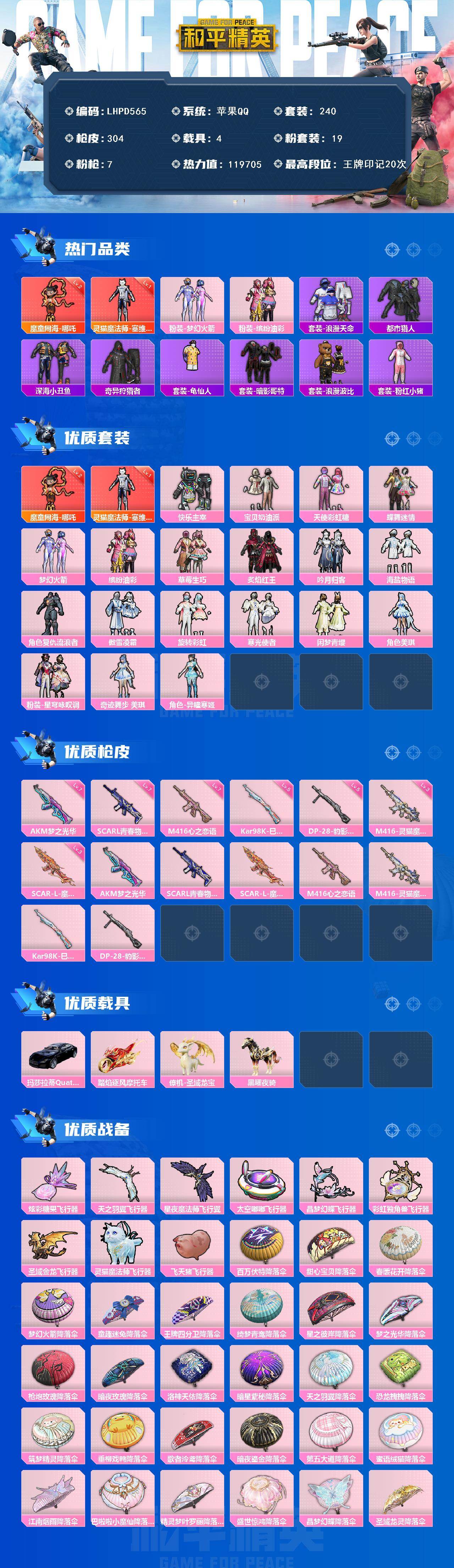 HPLX4117584和平精英账号详情图2