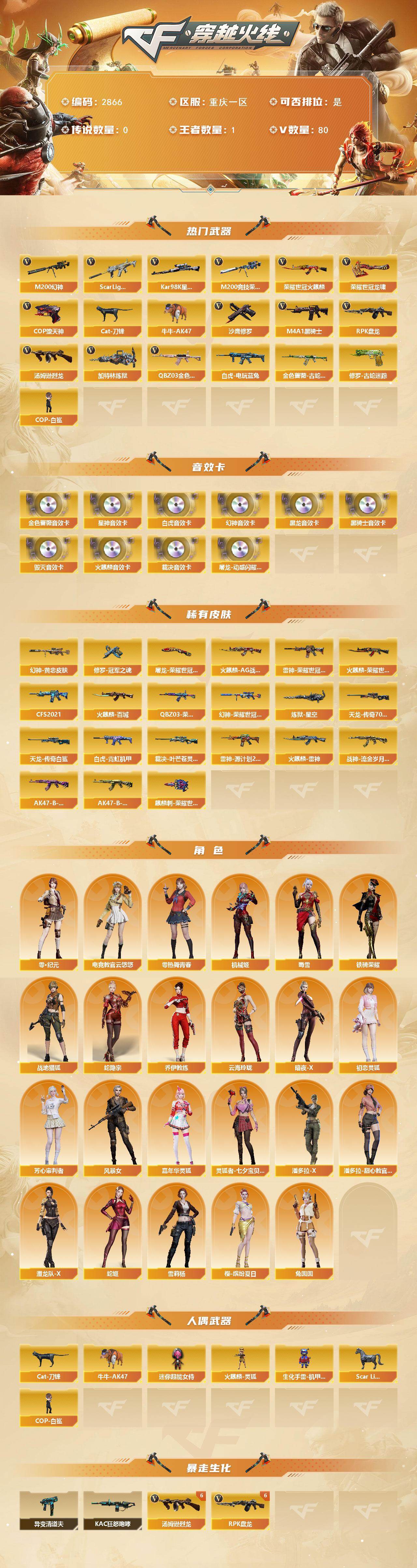 CFCMW458931穿越火线账号详情图2