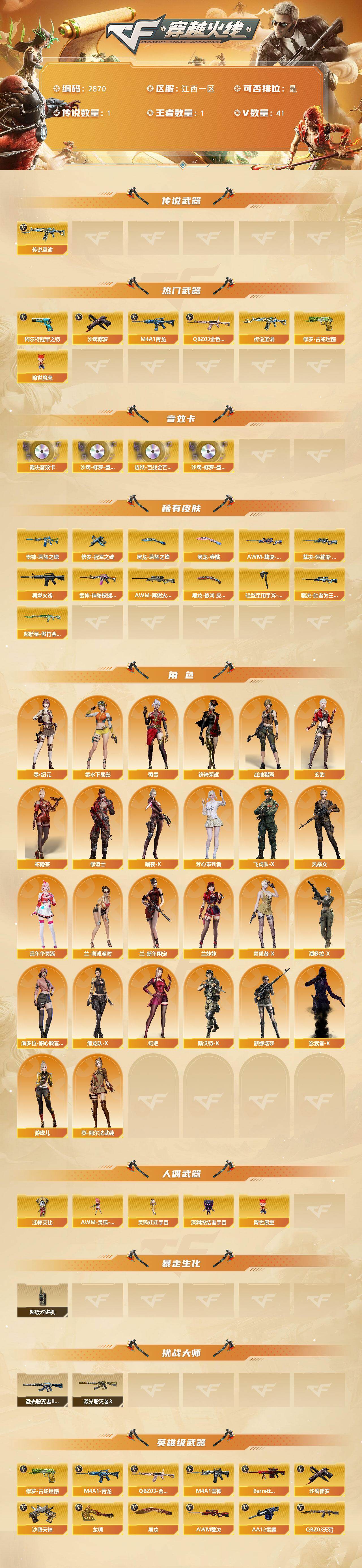 CFCMW459358穿越火线账号详情图2