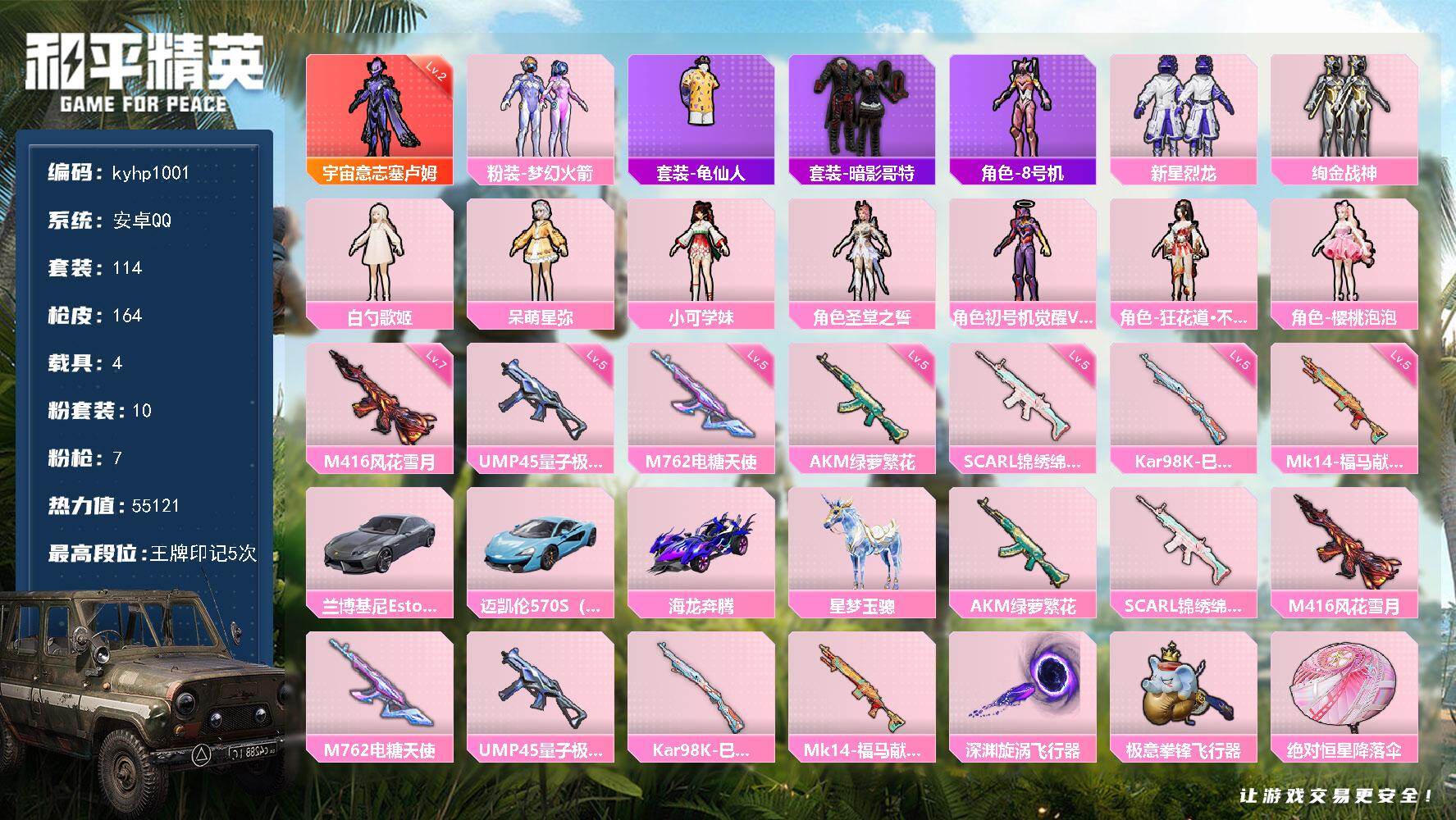 HPLX4116204和平精英账号详情图5