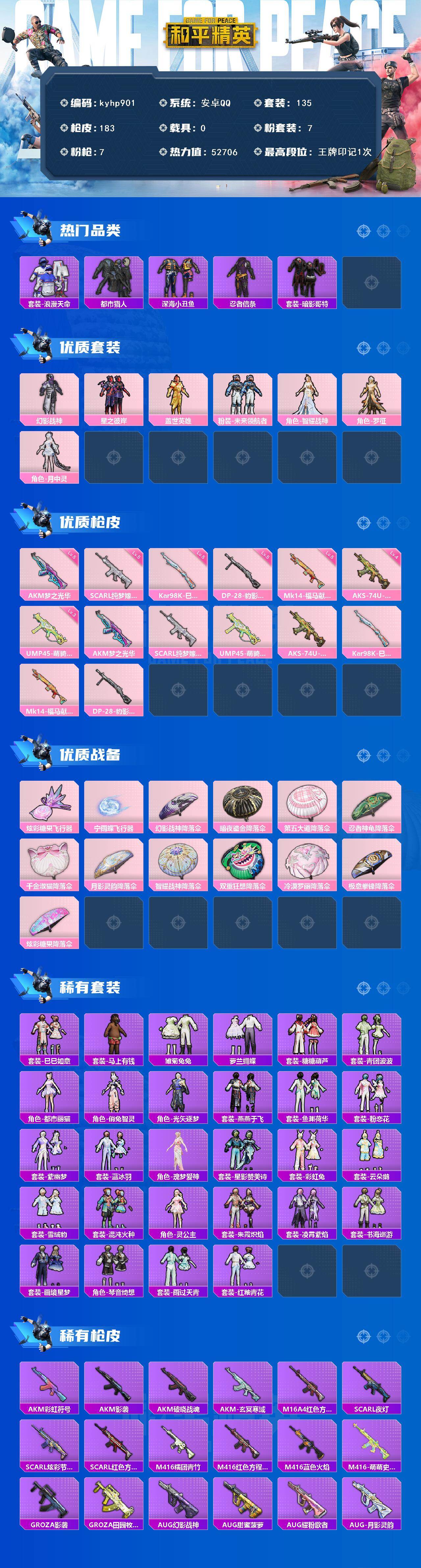 HPLX4116384和平精英账号详情图2