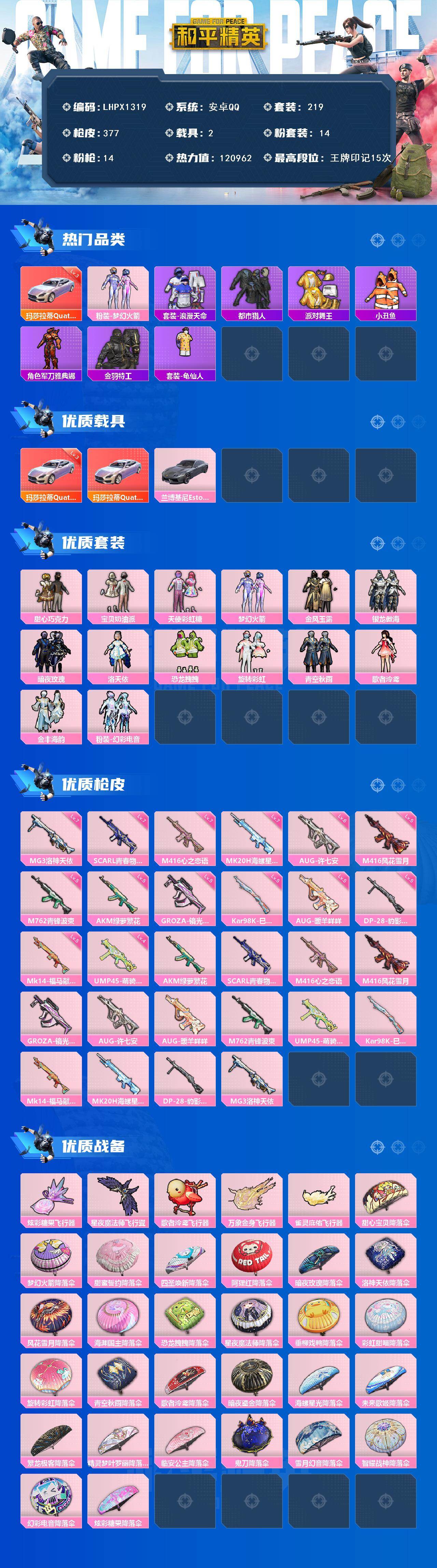 HPLE4116755和平精英账号详情图2