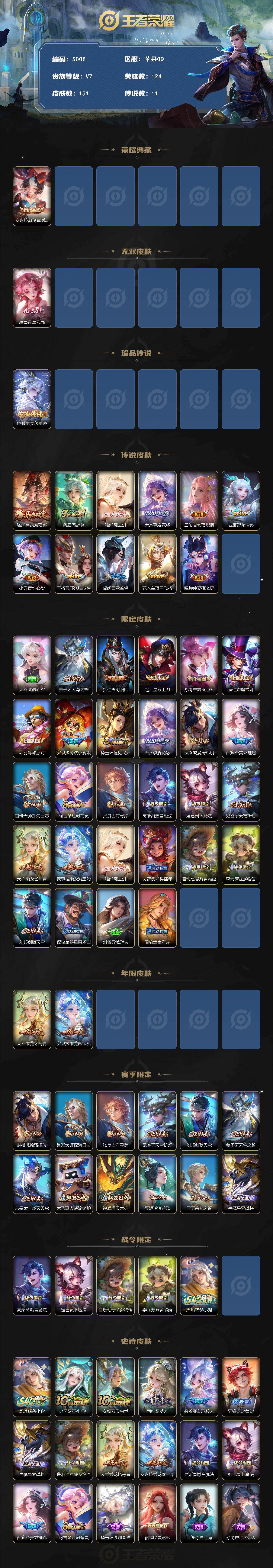 WZQM4221182王者荣耀账号详情图3