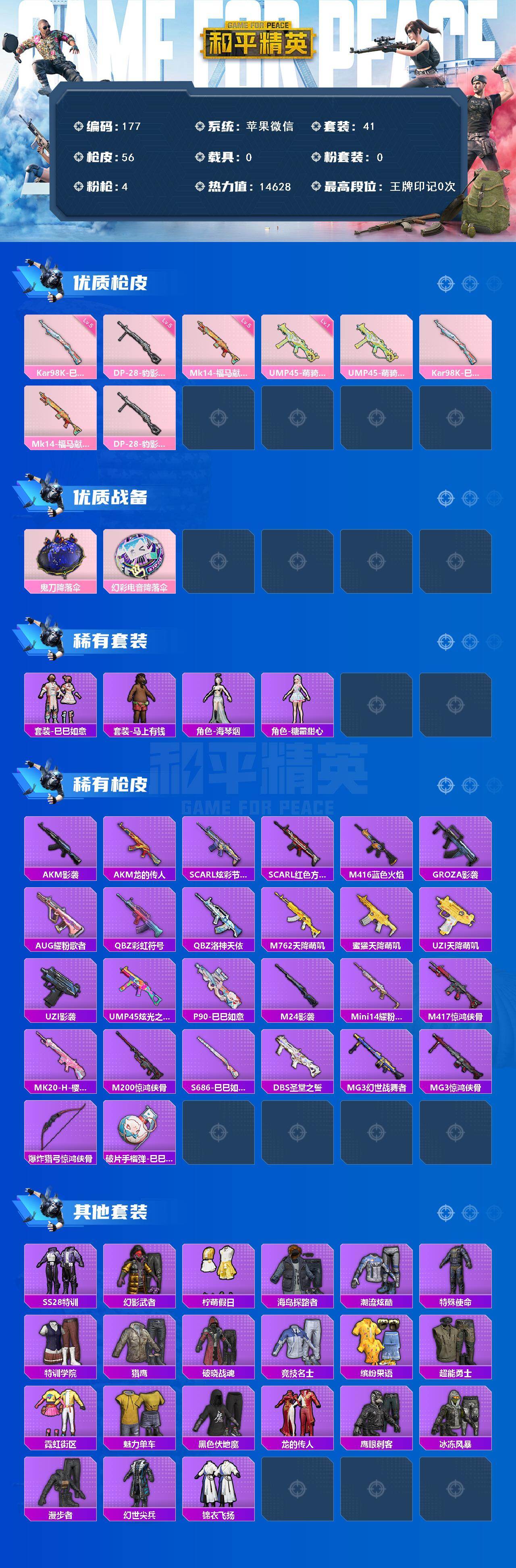 HPLX4134627和平精英账号详情图2