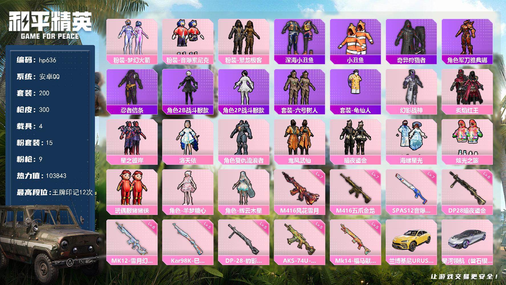 HPLX4116831和平精英账号详情图7