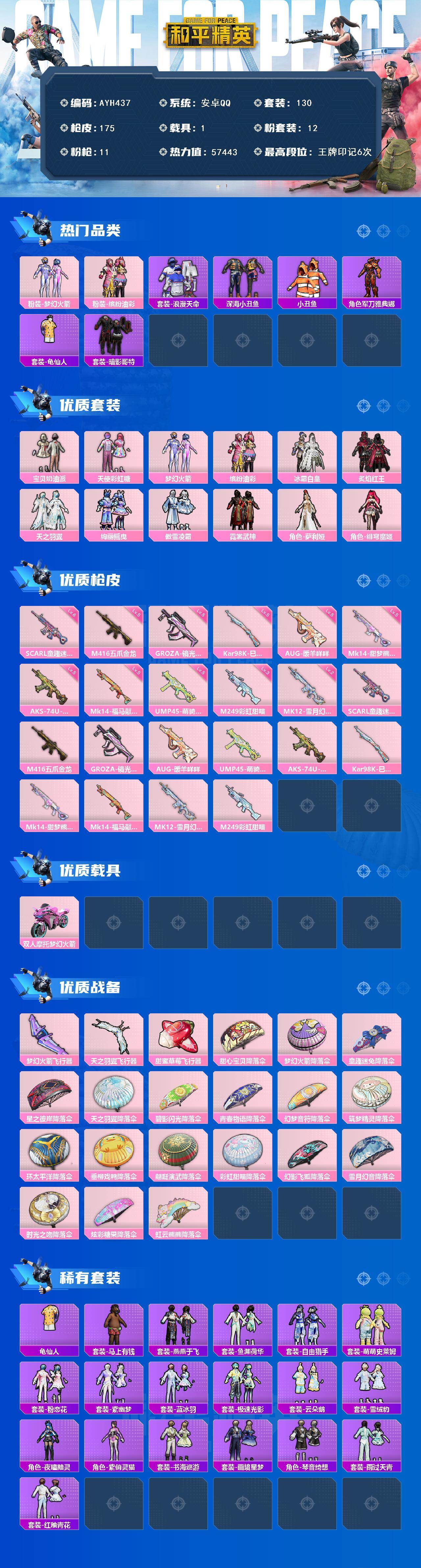 HPLE4116854和平精英账号详情图2