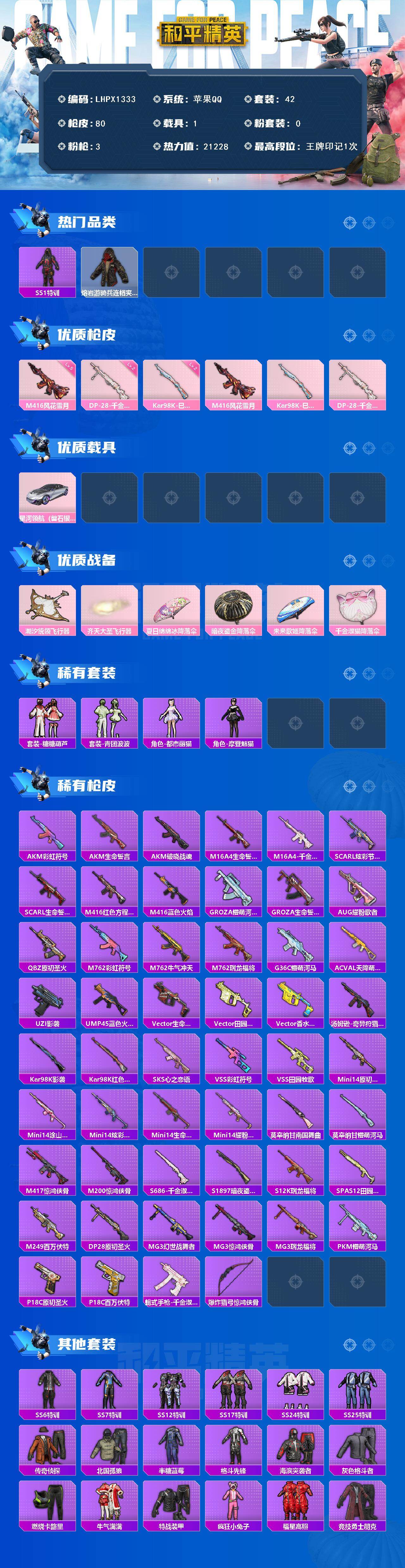 HPLX4117668和平精英账号详情图2