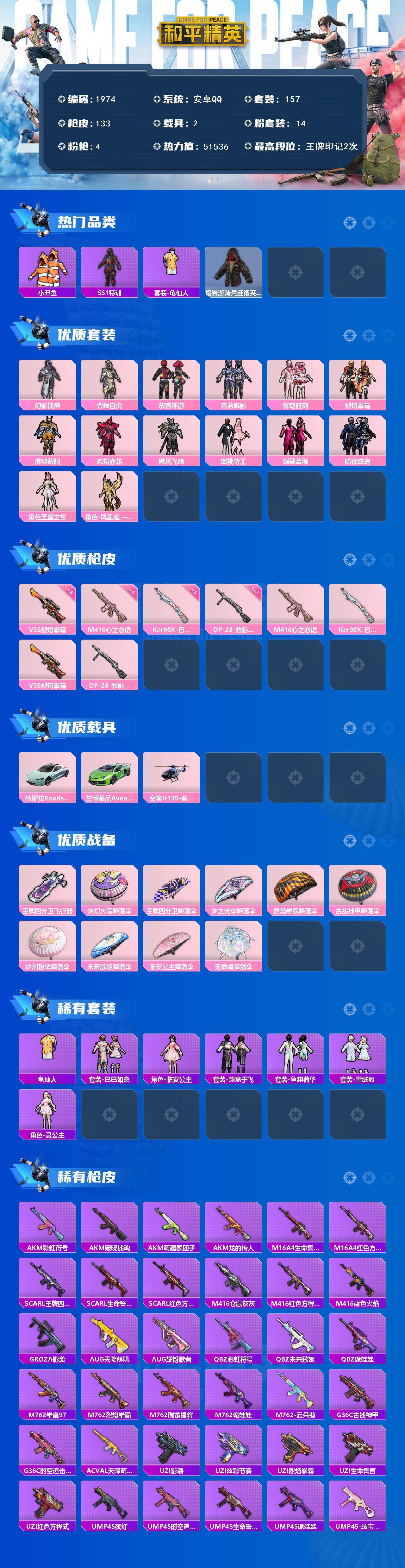 HPQM4117112和平精英账号详情图3