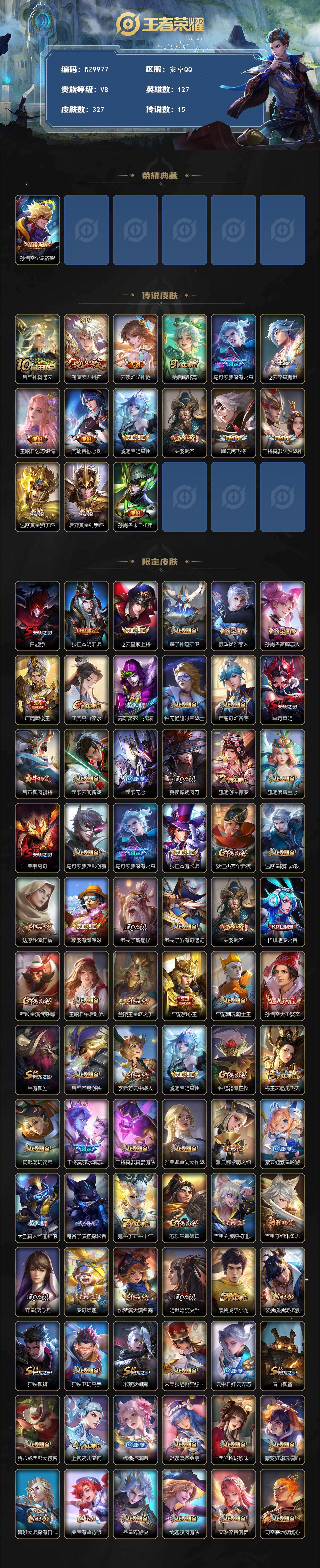 WZCMW4247557王者荣耀账号详情图2