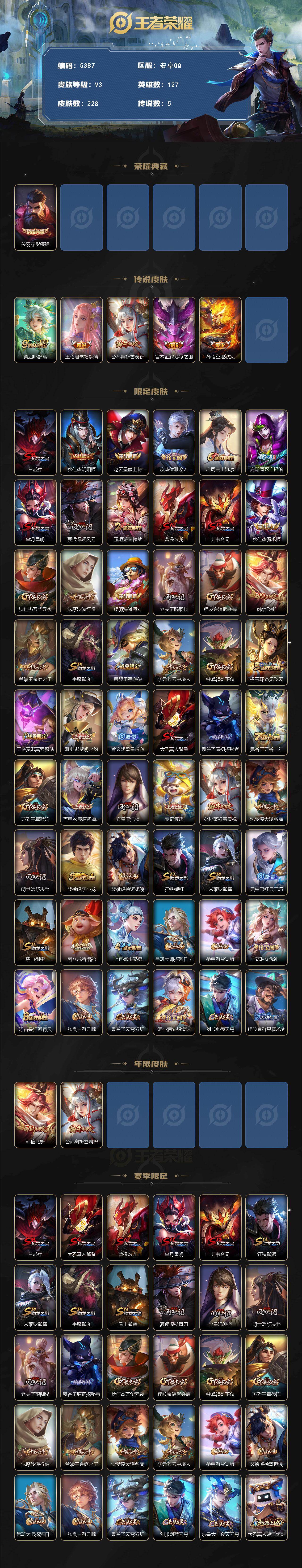 WZLX4224917王者荣耀账号详情图2