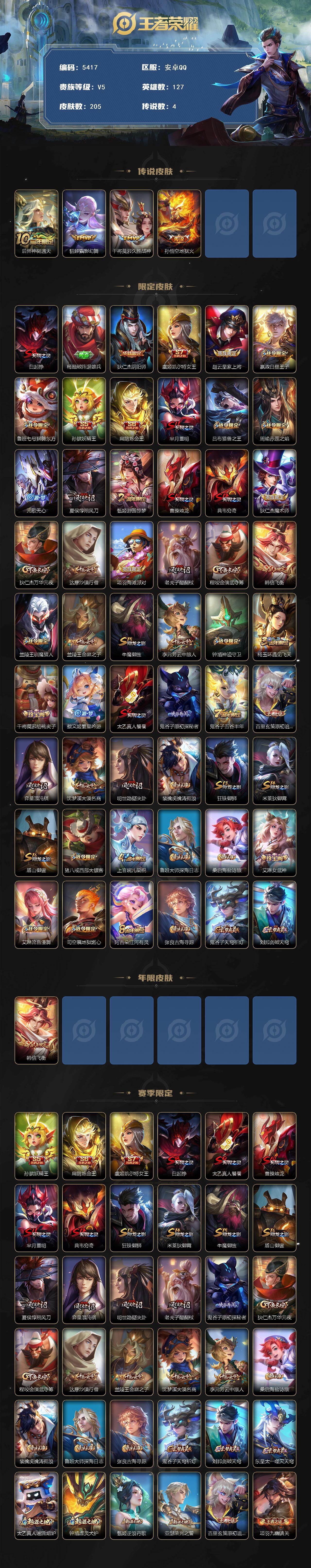 WZCMW4224209王者荣耀账号详情图2