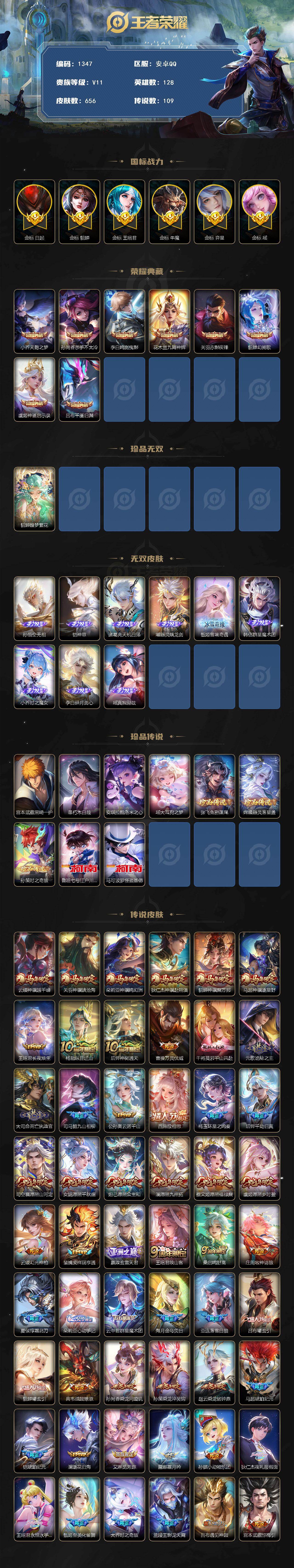 WZCMW4224293王者荣耀账号详情图2