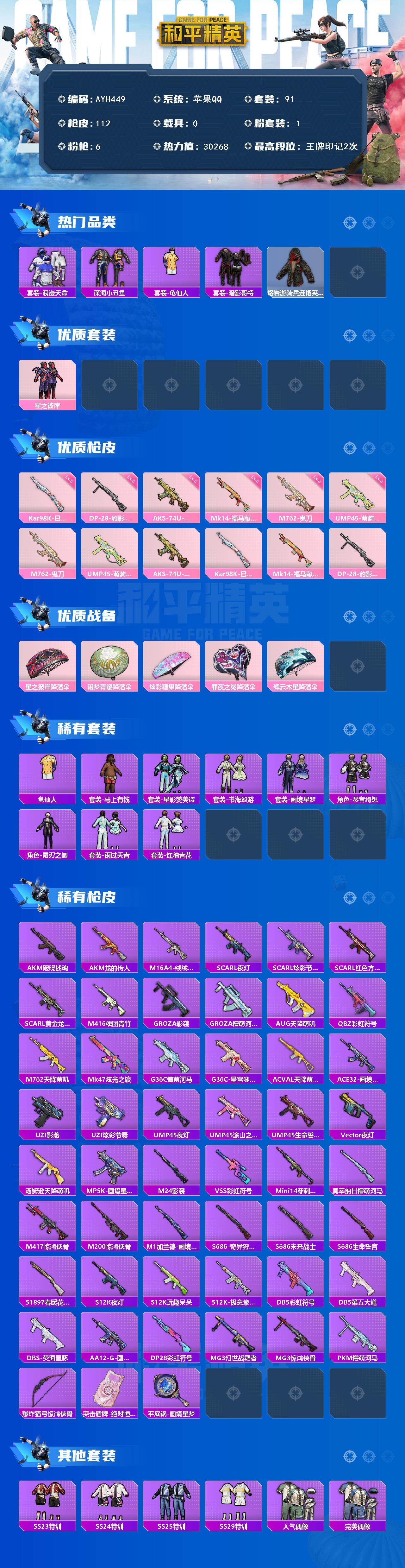 HPLX4117549和平精英账号详情图2