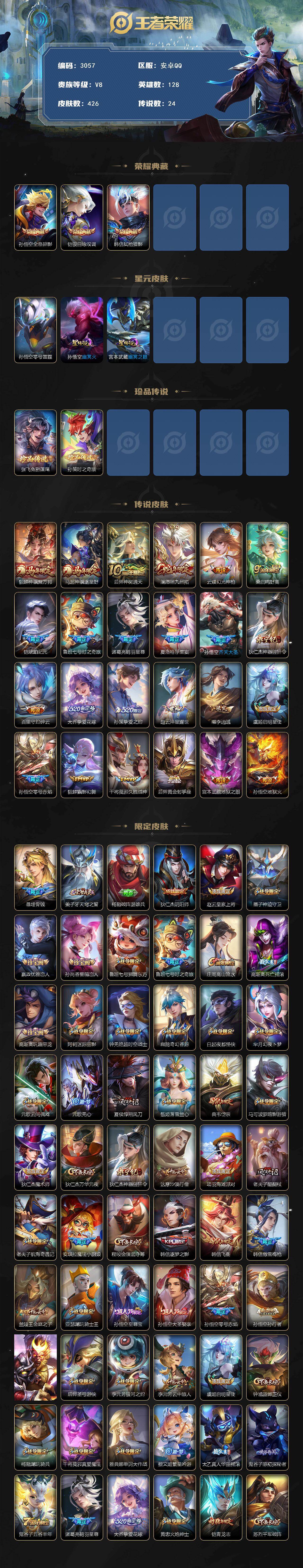 WZQM4213199王者荣耀账号详情图3