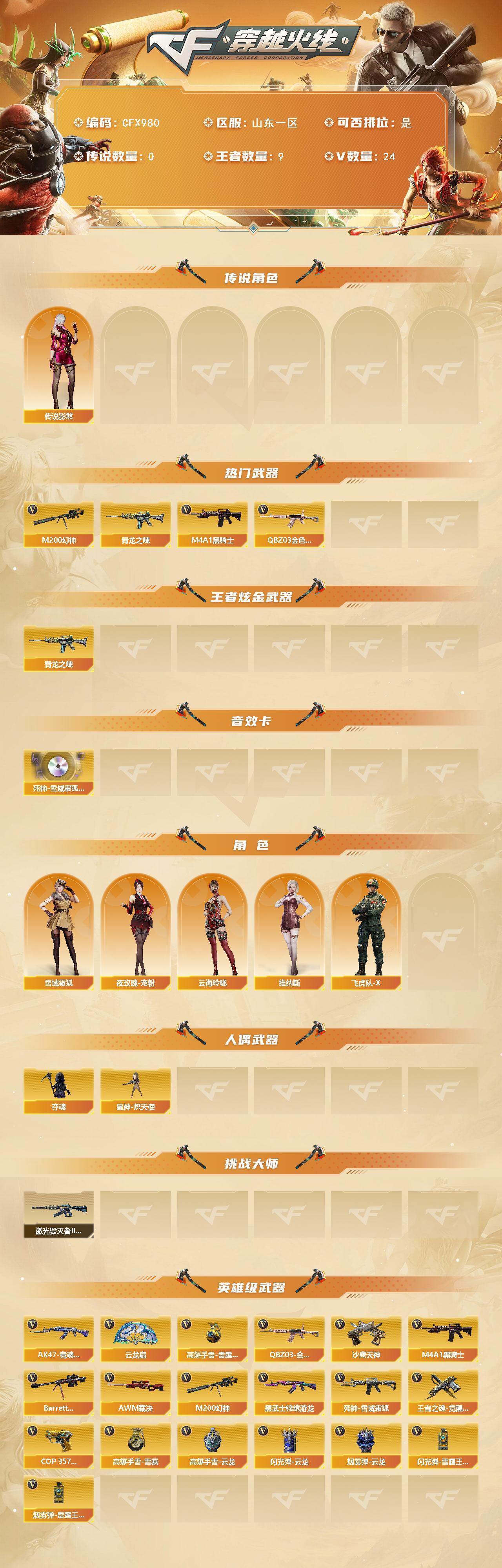 CFQM457171穿越火线账号详情图3