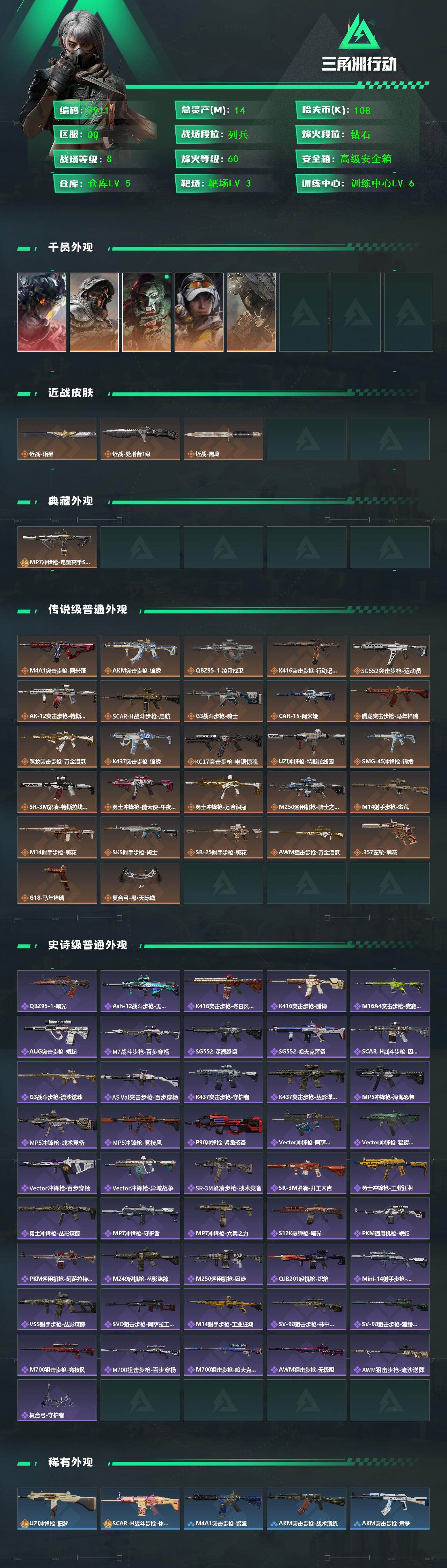 SJZCMW469042三角洲行动账号详情图2