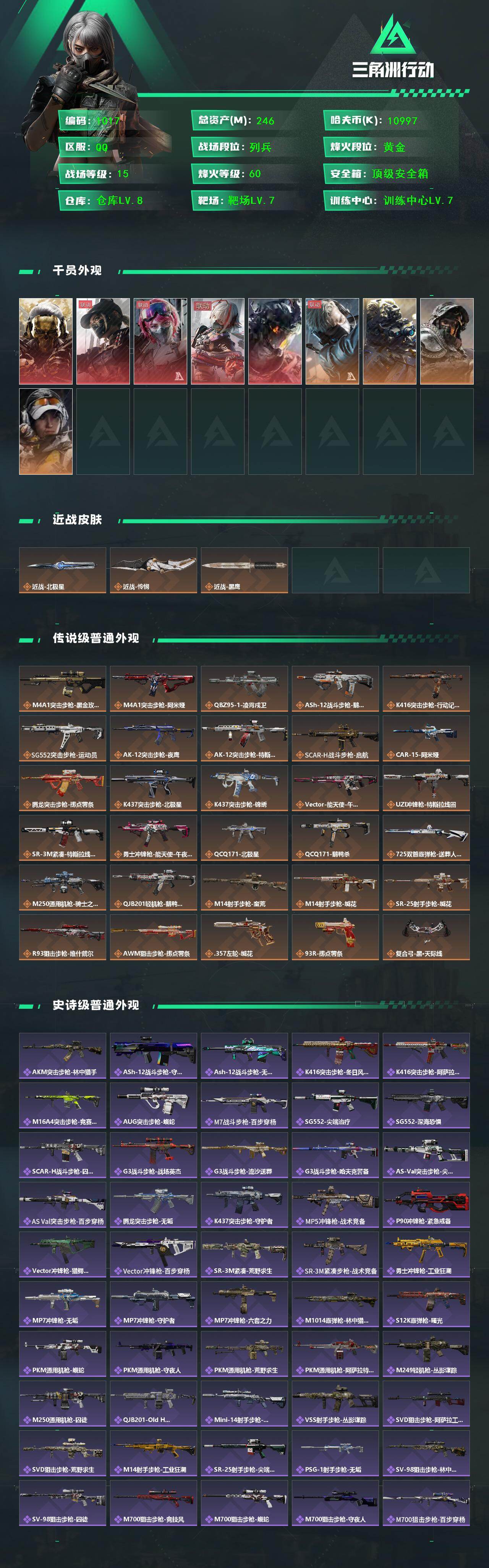 SJZCMW469052三角洲行动账号详情图2