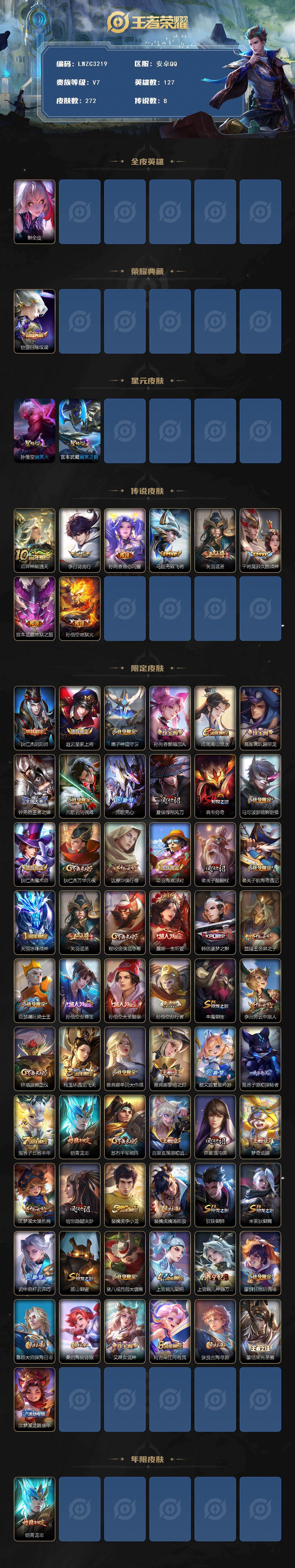 WZCMW4228406王者荣耀账号详情图2