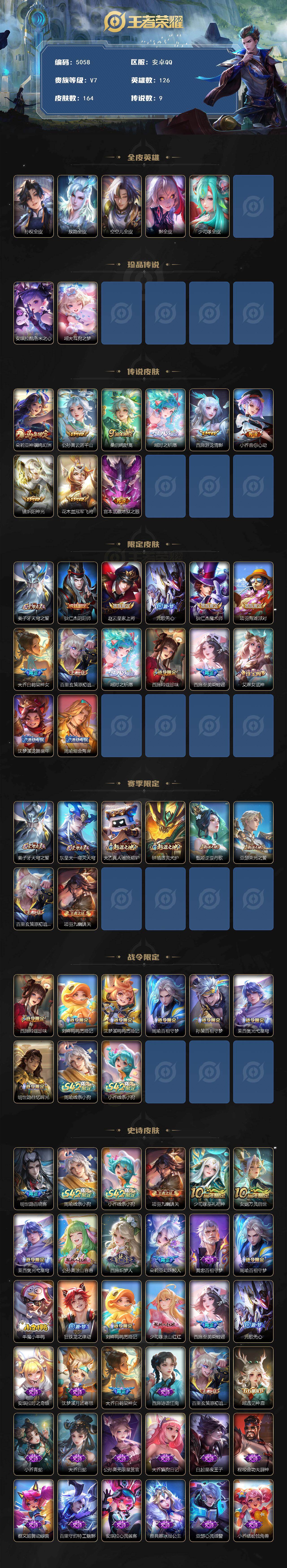 WZQM4225007王者荣耀账号详情图3