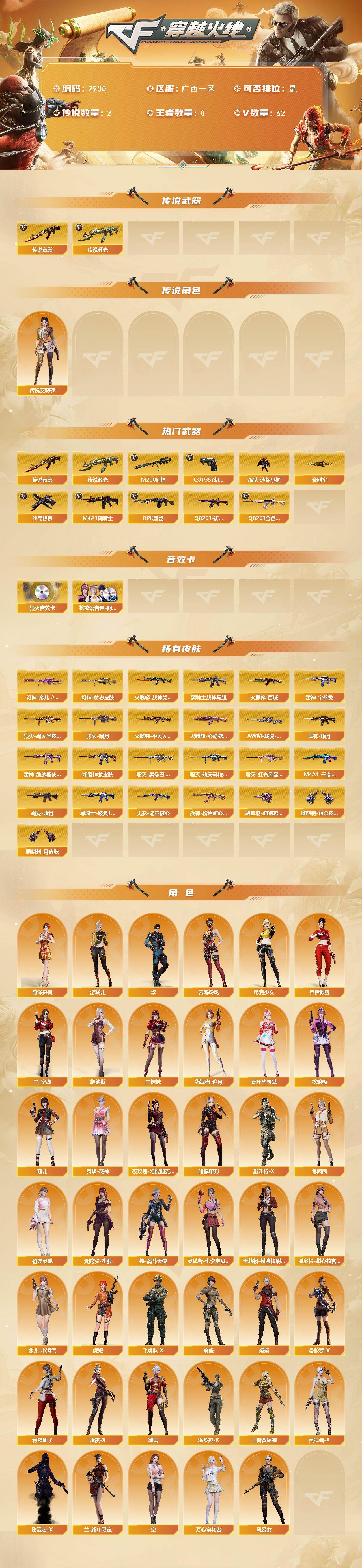 CFCMW460166穿越火线账号详情图2