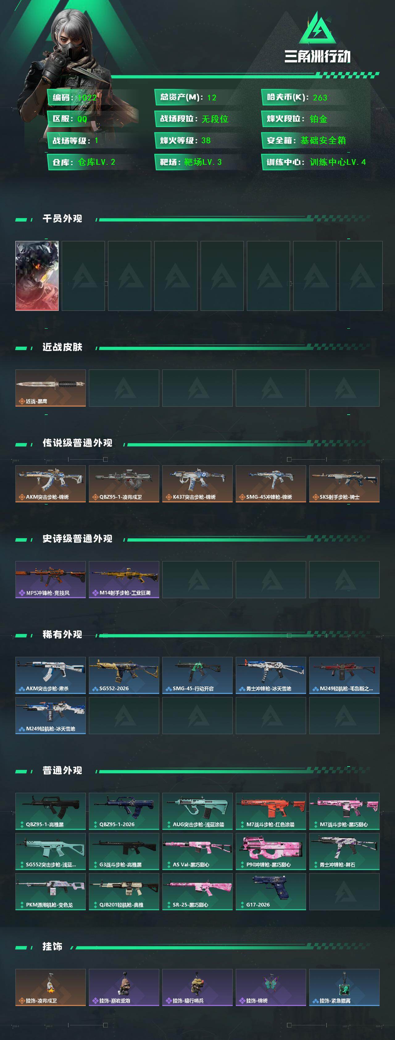 SJZCMW469411三角洲行动账号详情图2 SJZCMW469411三角洲行动账号详情图2