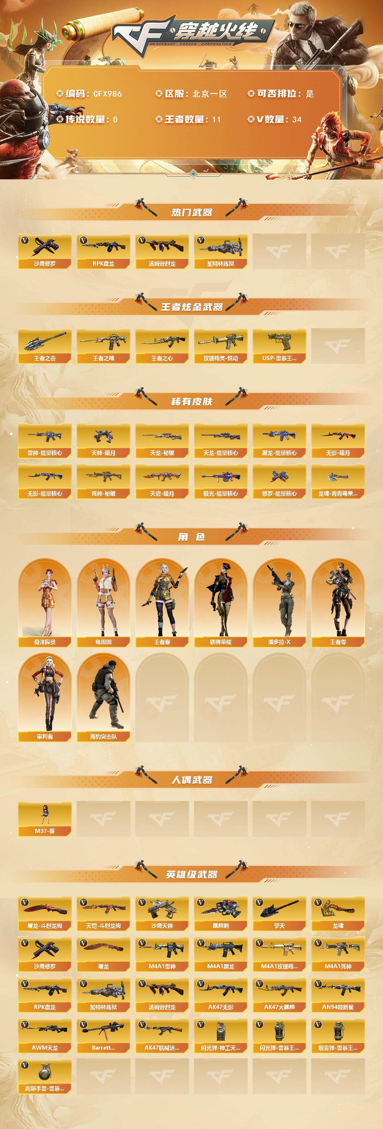 CFEY462512穿越火线账号详情图2