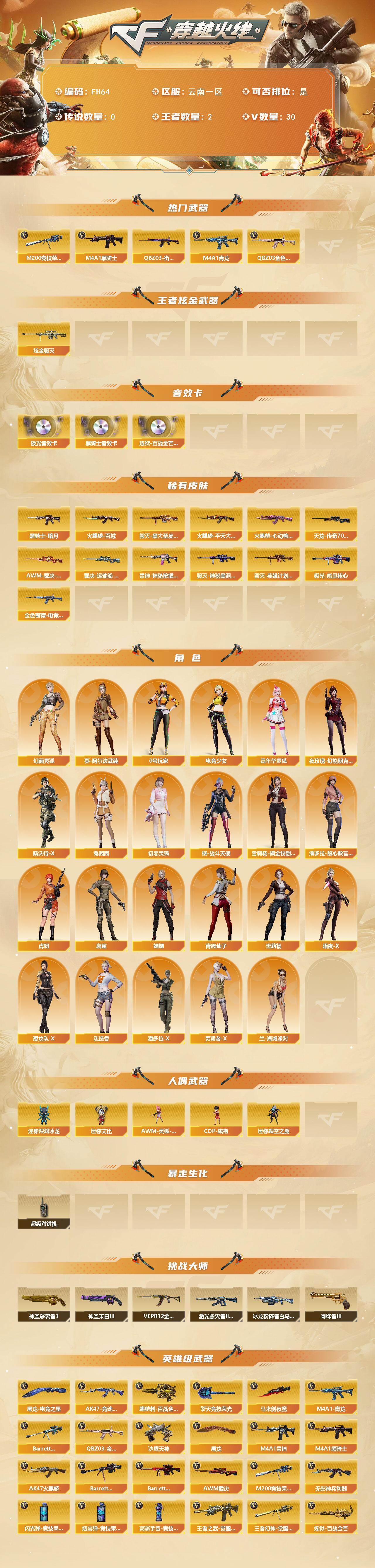 CFQM463506穿越火线账号详情图3