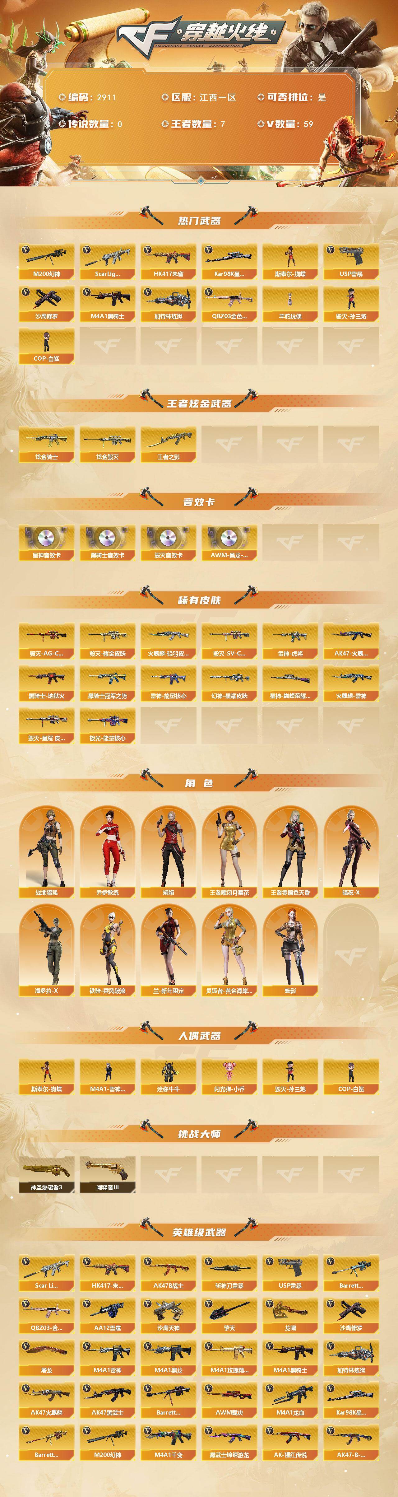 CFCMW460332穿越火线账号详情图2