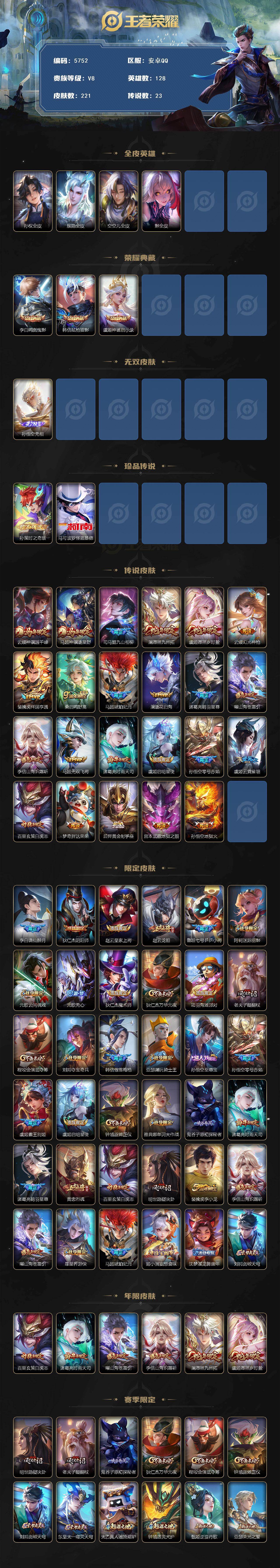 WZCMW4228826王者荣耀账号详情图2