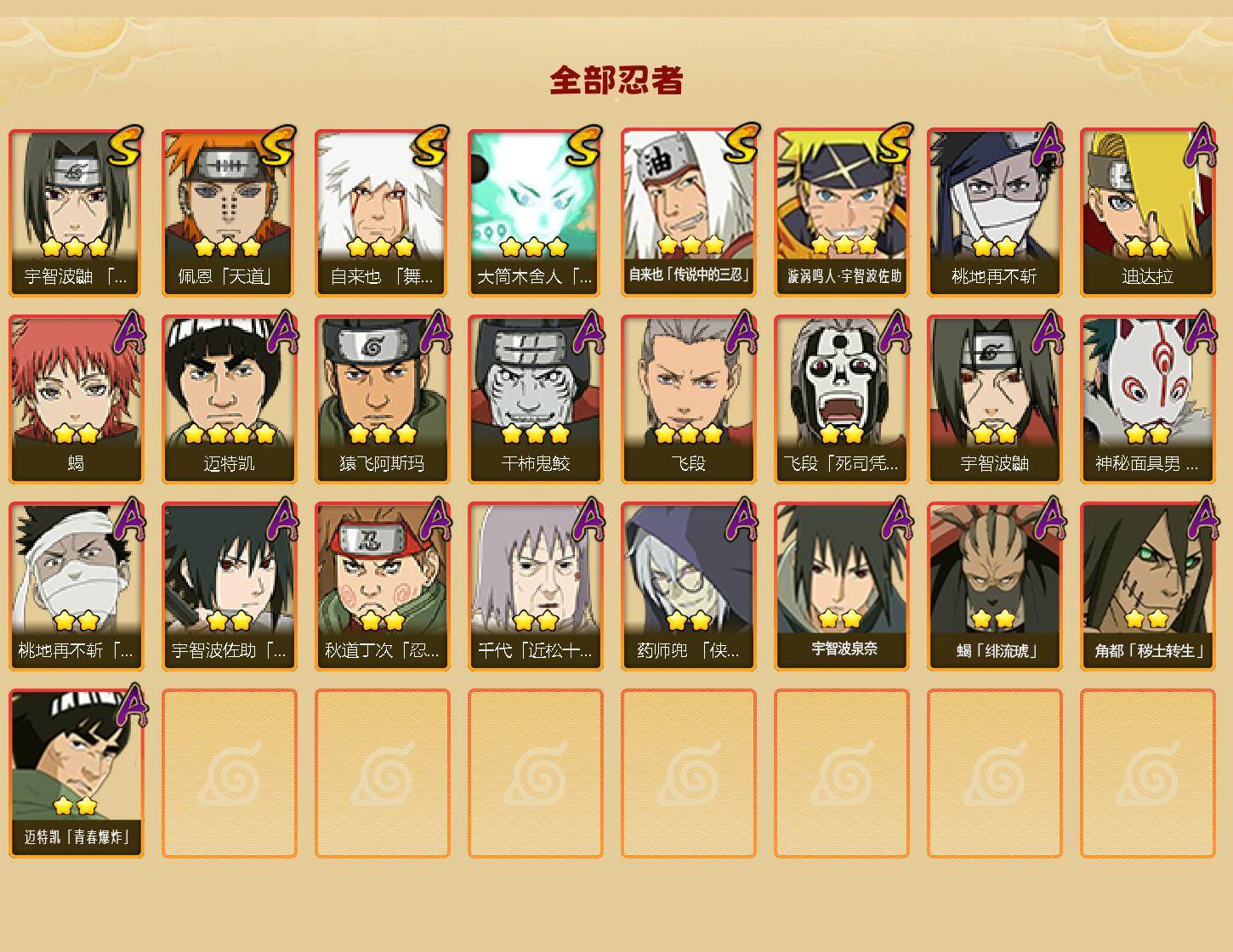 HYCMW420423火影忍者账号详情图2 HYCMW420423火影忍者账号详情图2