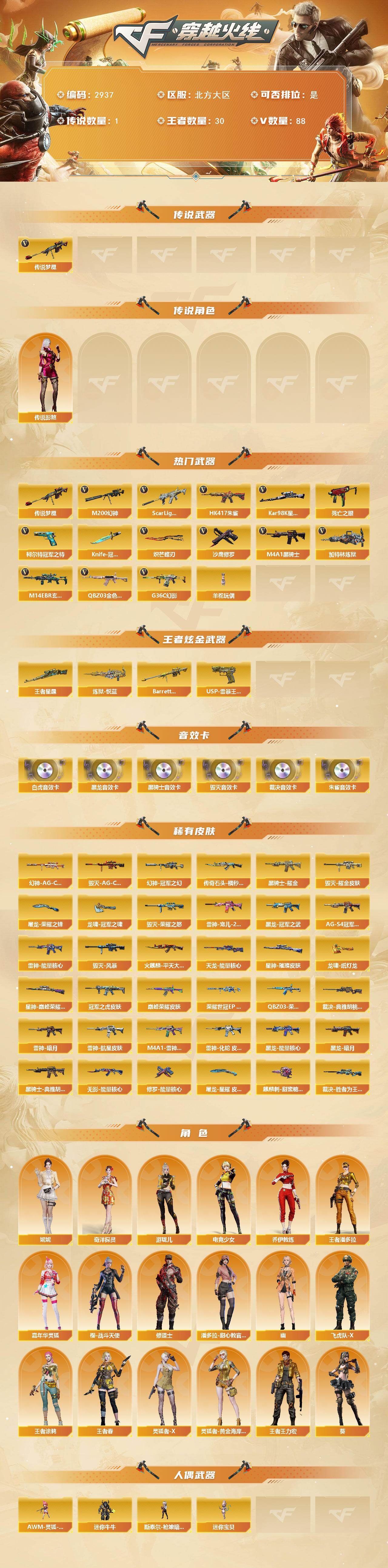 CFCMW460661穿越火线账号详情图2