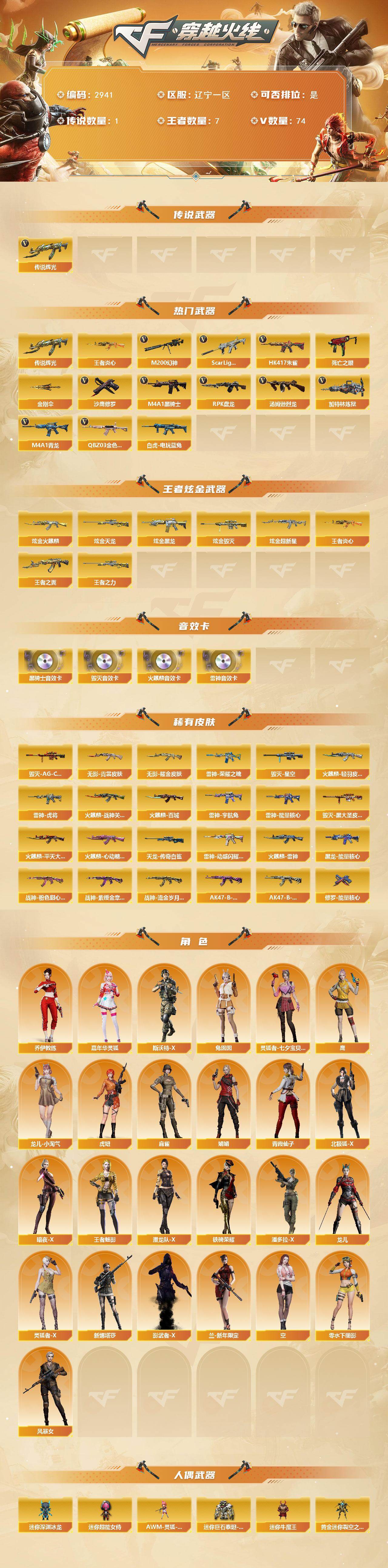 CFCMW460701穿越火线账号详情图2 CFCMW460701穿越火线账号详情图2