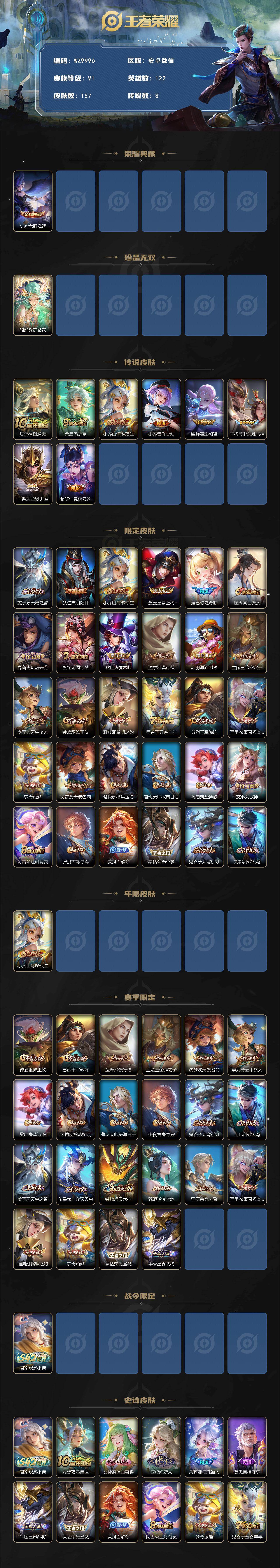 WZCMW4250588王者荣耀账号详情图2