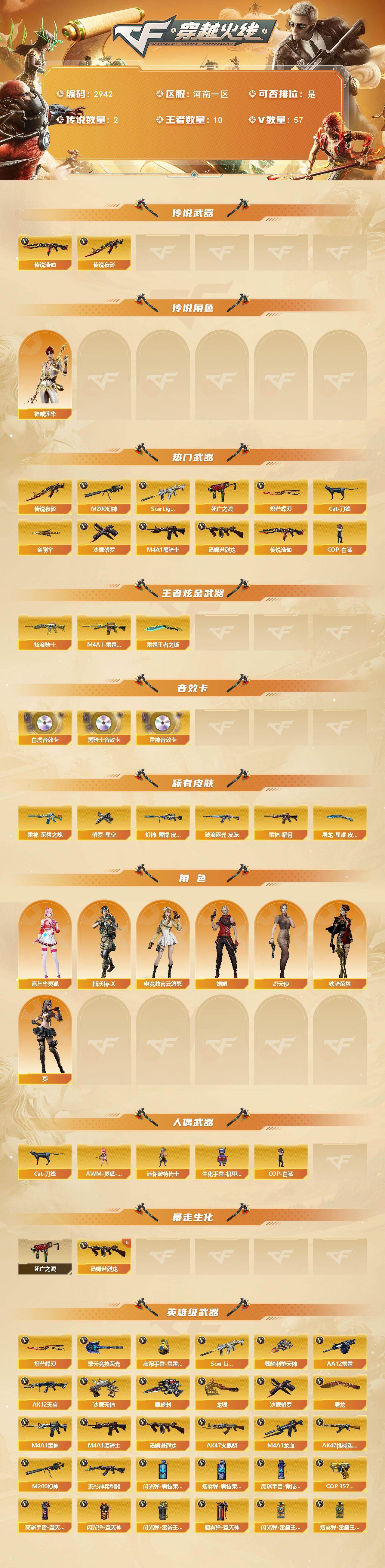 CFCMW460704穿越火线账号详情图2 CFCMW460704穿越火线账号详情图2