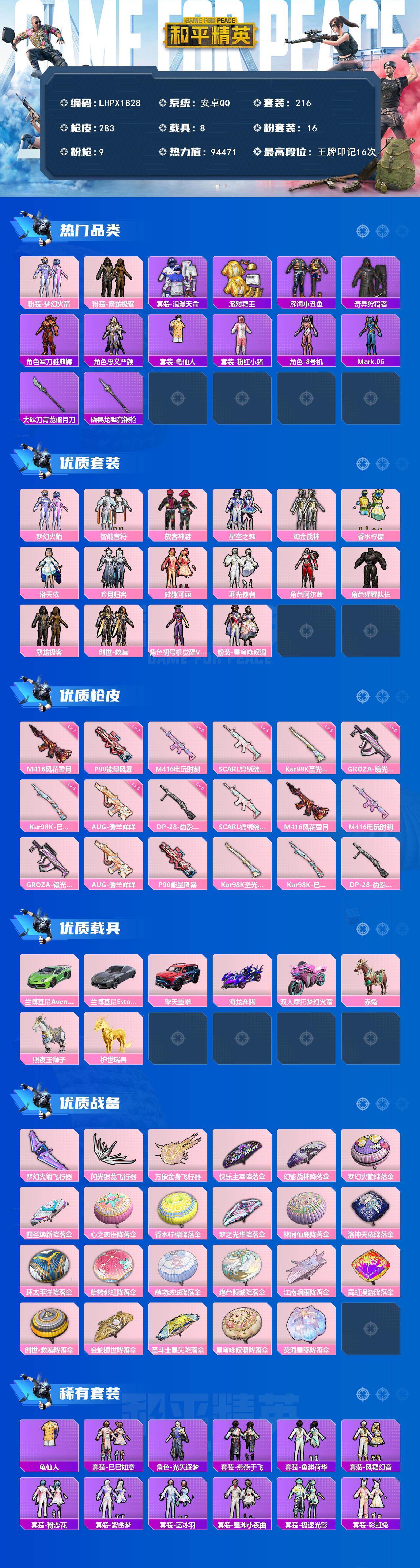 HPLX4140932和平精英账号详情图2